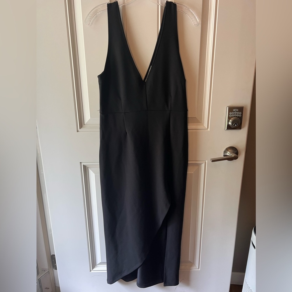 Abercrombie NWT formal black midi dress